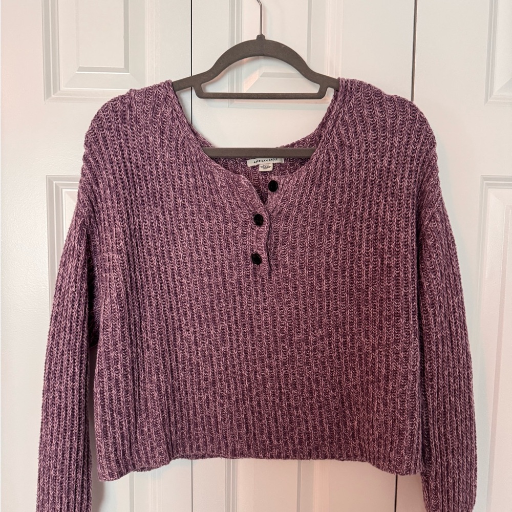 American Eagle Outfitters Purple Crew Neck Sweater